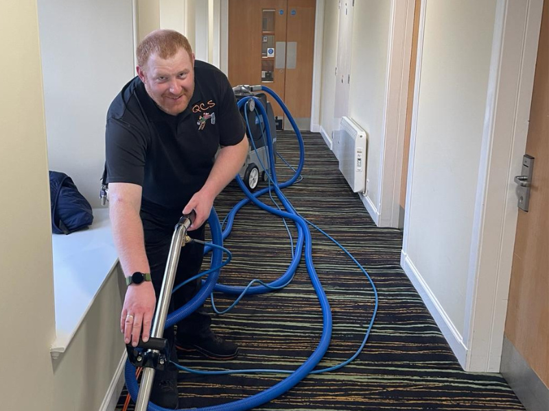 About QCS Cleaning Worker Carpet Clean
