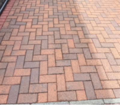 Clean Driveway by softwash cleaning