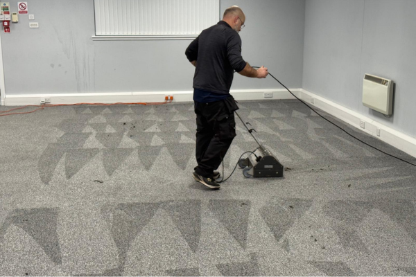 First steps to clean a carpet